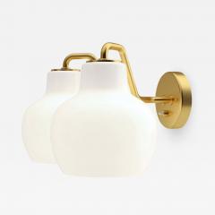 Louis Poulsen Vilhelm Lauritzen VL 2 Brass and Glass Wall Lamp for Louis Poulsen - 1432612