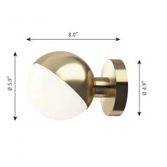 Louis Poulsen Vilhelm Lauritzen VL Studio Brass and Glass Wall Lamp for Louis Poulsen - 2432968