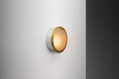Louis Poulsen Waggon Aluminium and Brass Wall Lamp for Louis Poulsen Denmark ca 1970s - 4358001