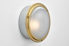 Louis Poulsen Waggon Aluminium and Brass Wall Lamp for Louis Poulsen Denmark ca 1970s - 4358004