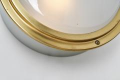 Louis Poulsen Waggon Aluminium and Brass Wall Lamp for Louis Poulsen Denmark ca 1970s - 4358009