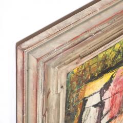 Louis Schanker Mid Century Abstract Textural Composition in Oil on Canvas Painting by Schanker - 4720257