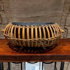 Louis Sognot 1950s Sculptural French Bamboo Planter Jardiniere Style Louis Sognot France - 3134129