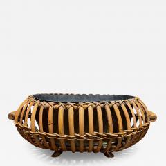 Louis Sognot 1950s Sculptural French Bamboo Planter Jardiniere Style Louis Sognot France - 3137181