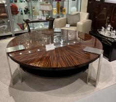 Louis Sognot Art Deco Macassar Round Coffee Table by Louis Sognot - 3365220