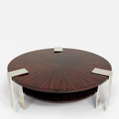 Louis Sognot Art Deco Macassar Round Coffee Table by Louis Sognot - 3372328