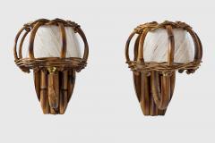 Louis Sognot BAMBOO WALL SCONCES ATTRIBUTED TO LOUIS SOGNOT - 1627919