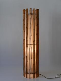 Louis Sognot Elegant Mid Century Modern Bamboo Floor Lamp by Louis Sognot France 1960s - 4030780