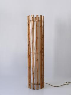 Louis Sognot Elegant Mid Century Modern Bamboo Floor Lamp by Louis Sognot France 1960s - 4030785