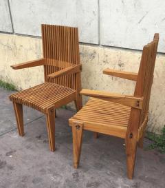 Louis Sognot Louis Sognot Pair of Awesome Architectural Arm Chairs - 605431