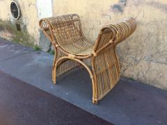 Louis Sognot Louis Sognot Spectacular Rattan Throne Bench - 597932