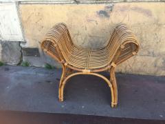 Louis Sognot Louis Sognot Spectacular Rattan Throne Bench - 597934