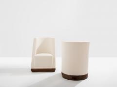 Louis Sognot Louis Sognot pair of modernist armchairs walnut white alpaca 1927 - 4410028