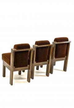 Louis Sognot Louis Sognot rarest modernist oak office chair and seat set - 1528491