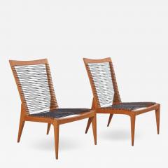 Louis Sognot Pair of 1950 Louis Sognot Lounge Chairs - 526399