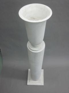 Louis Sue Pair French Mid Century Modern Plaster Column Floor Lamps Attr Louis Sue 1930 - 1568680