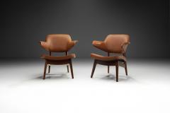 Louis Van Teeffelen Pair of Louis van Teeffelen Penguin Armchairs for W B The Netherlands 1960s - 3960839