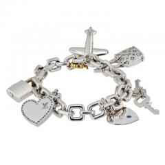 Louis Vuitton LOUIS VUITTON 18K WHITE GOLD 6 CHARM LINK BRACELET - 3486897