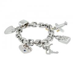 Louis Vuitton LOUIS VUITTON 18K WHITE GOLD 6 CHARM LINK BRACELET - 3486899