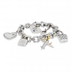 Louis Vuitton LOUIS VUITTON 18K WHITE GOLD 6 CHARM LINK BRACELET - 3489253