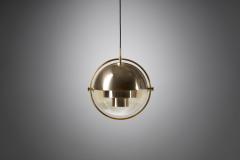 Louis Weisdorf Brass Multi Lite Pendant by Louis Weisdorf for Lyfa Denmark 1972 - 1724086