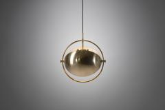 Louis Weisdorf Brass Multi Lite Pendant by Louis Weisdorf for Lyfa Denmark 1972 - 1724089