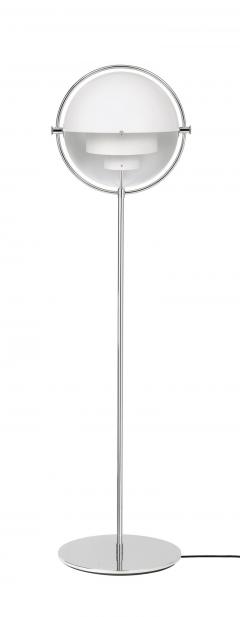 Louis Weisdorf Louis Weisdorf Multi Lite Floor Lamp in White and Chrome - 536623
