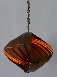 Louis Weisdorf Unique Copper Pendant Lamp Konkylie by Louis Weisdorf for Lyfa Denmark 1960s - 4044132