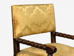 Louis XIII Barley Twist Occasional Chairs Fabric Cherry France 17th c  - 4493763