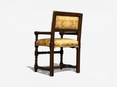 Louis XIII Barley Twist Occasional Chairs Fabric Cherry France 17th c  - 4493765