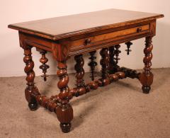 Louis XIII Period Center Table Or Console In Walnut early 17 Century - 3514704