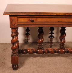 Louis XIII Period Center Table Or Console In Walnut early 17 Century - 3514706