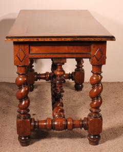 Louis XIII Period Center Table Or Console In Walnut early 17 Century - 3514708