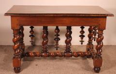 Louis XIII Period Center Table Or Console In Walnut early 17 Century - 3514709