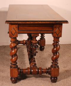Louis XIII Period Center Table Or Console In Walnut early 17 Century - 3514710