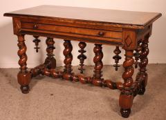 Louis XIII Period Center Table Or Console In Walnut early 17 Century - 3514712