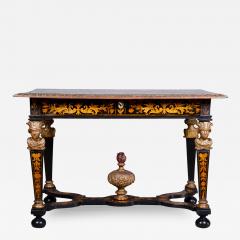 Louis XIV Marquetry and Ebonized Writing Center Table - 3805357