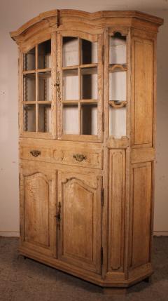 Louis XIV Showcase Cabinet Or Vitrine In Natural Oak 19th Century - 2913091