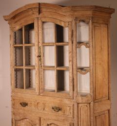 Louis XIV Showcase Cabinet Or Vitrine In Natural Oak 19th Century - 2913093