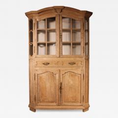 Louis XIV Showcase Cabinet Or Vitrine In Natural Oak 19th Century - 2920622