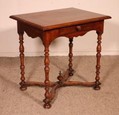 Louis XIV Table In Walnut And Inlays 18 Century - 3923817