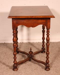 Louis XIV Table In Walnut And Inlays 18 Century - 3923819