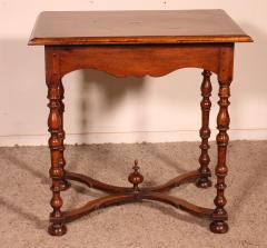 Louis XIV Table In Walnut And Inlays 18 Century - 3923820