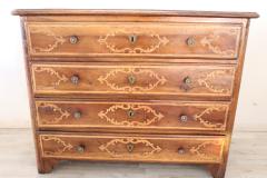 Louis XIV Walnut Inlaid Antique Commode or Chest of Drawers - 2972497