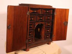 Louis XIV Walnut Travel Cabinet 18th Century - 4012150