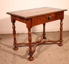 Louis XIV Walnut Writing Table Or Occasional Table From The17th Century - 3802669