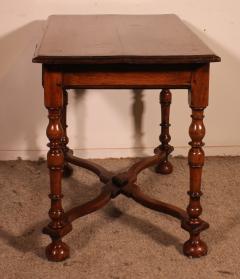 Louis XIV Walnut Writing Table Or Occasional Table From The17th Century - 3802672