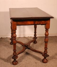 Louis XIV Walnut Writing Table Or Occasional Table From The17th Century - 3802673