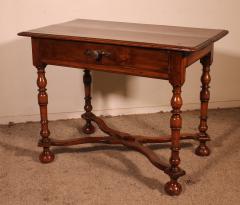 Louis XIV Walnut Writing Table Or Occasional Table From The17th Century - 3802676