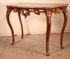 Louis XV Console In Polychrome Wood 18th Century Italy - 2934034